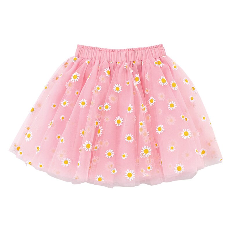 11005-Daisy Print Tulle Skirt