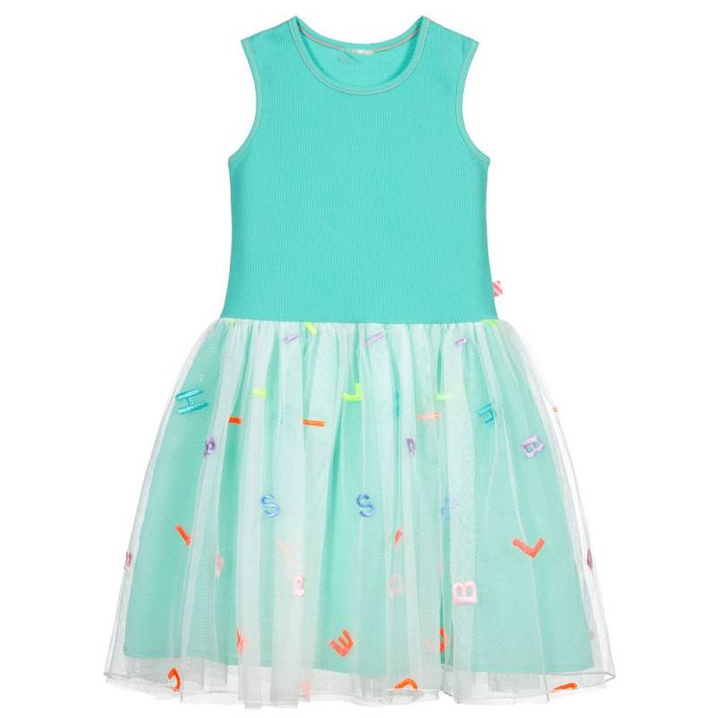 12009-Mint Alphabet Tulle Dress