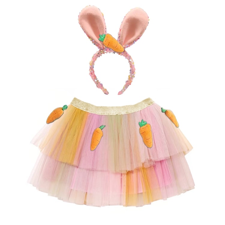 13017-Girls Pastel Bunny Costume Set