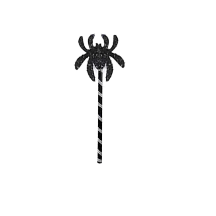 61007-Glitter Spider Halloween Wand