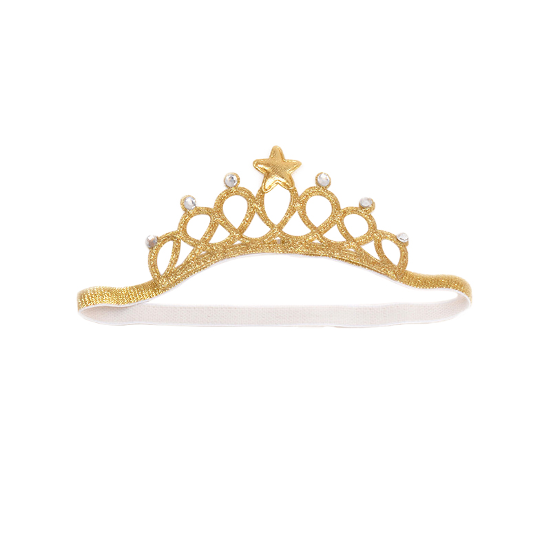 81011-Golden Star - Topped Crown Headband