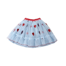 Heart embroisery tutu skirt