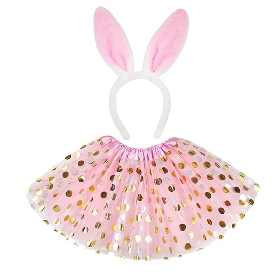 Easter bunny hairband tutu skirt set