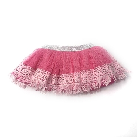 Macrame pink baby tutu skirt