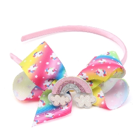 Rainbow unicorn hairband