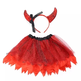 3Pcs red tutu set for Halloween