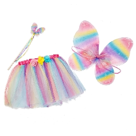 3Pcs rainbow tutu skirt set