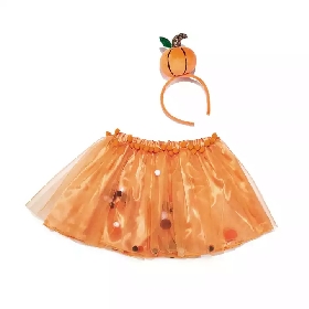 2Pcs Halloween pumpkin tutu skirt set