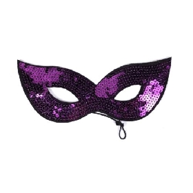 Purple sequin cosplay mask