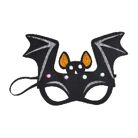 Bat pattern felt mask
