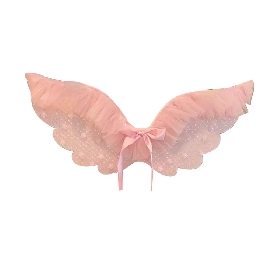 Pink frill tulle wing