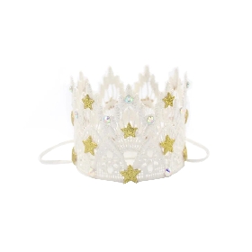 Gold star tirm crown