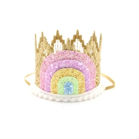 Rainbow  glitter crown