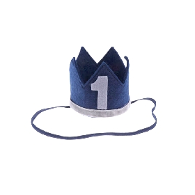 Blue felt crown