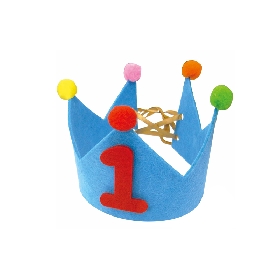 Light blue felt crown