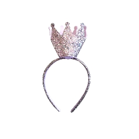 Pink gliter crown hairband