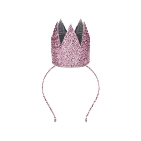Pink glitter crown hairband
