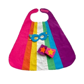 Splicing rainbow cape set