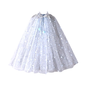 Snowflake triim tulle cape