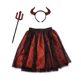 3Pcs Halloween two-tune tutu set