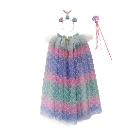 Mermaid tulle cape set