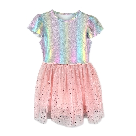 Rainbow Shine Glitter Tulle Dress