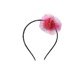 Sequin Heart & Tulle Puff Headband