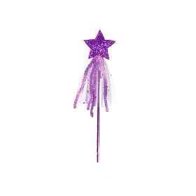 Rainbow Tulle Witch Wand
